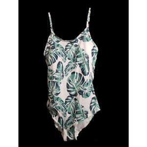 CRANE One piece Swimsuit with Tummy Control Palm Tree Leaf Print. NWOT